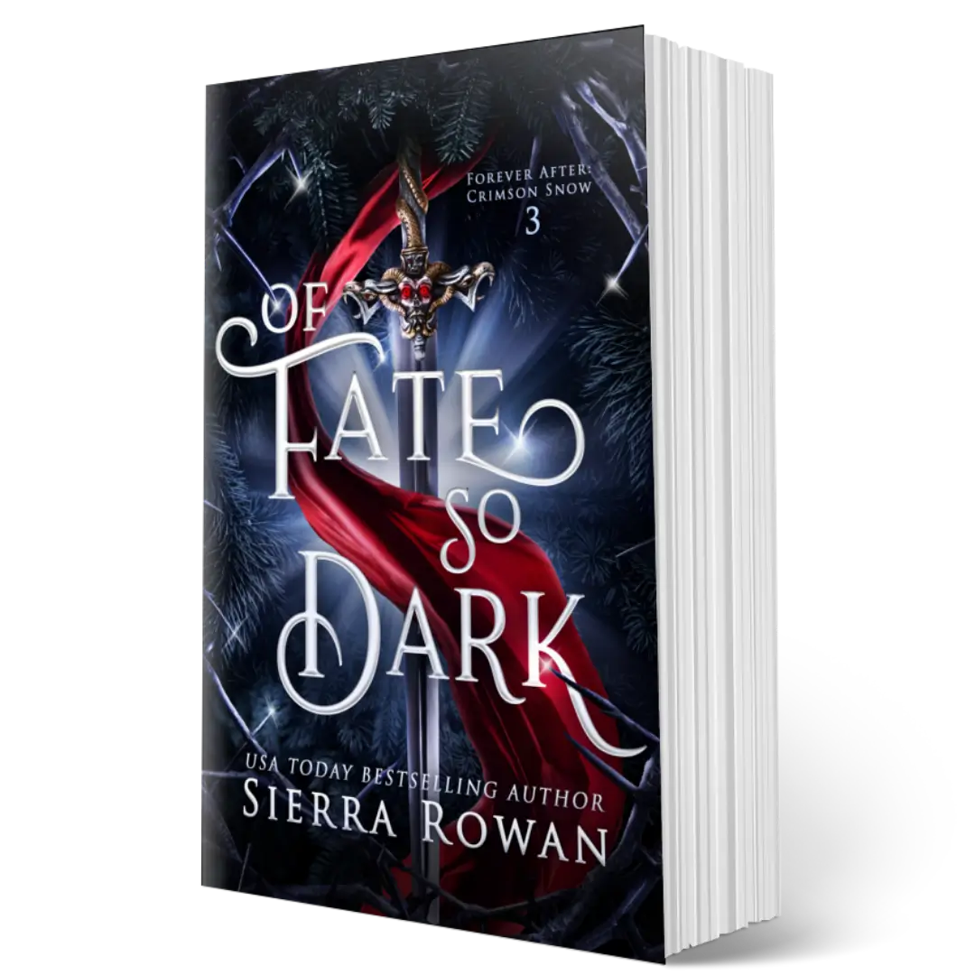 Of Fate So Dark by Sierra Rowan, a why choose fantasy romance, paperback edition