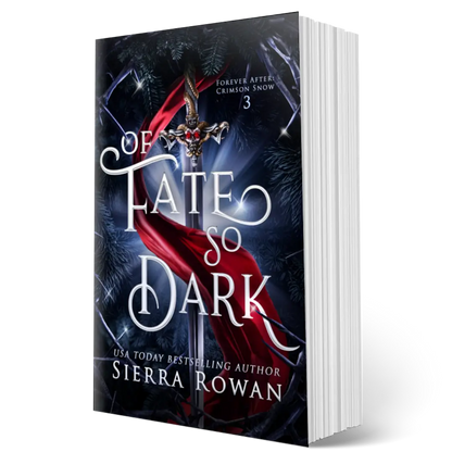 Of Fate So Dark by Sierra Rowan, a why choose fantasy romance, paperback edition